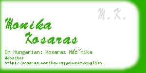 monika kosaras business card